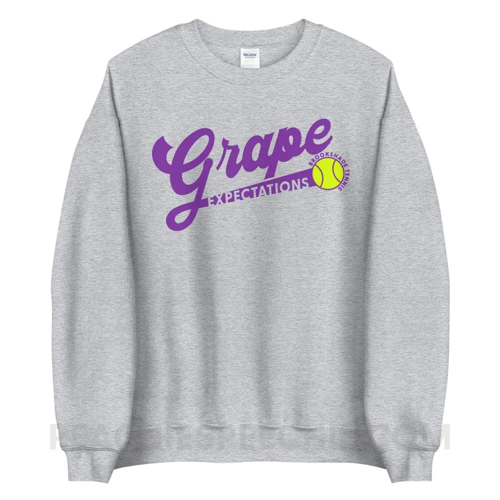 Grape Expectations Brookshade Tennis Classic Sweatshirt - Sport Grey / S - custom product peachiespeechie.com