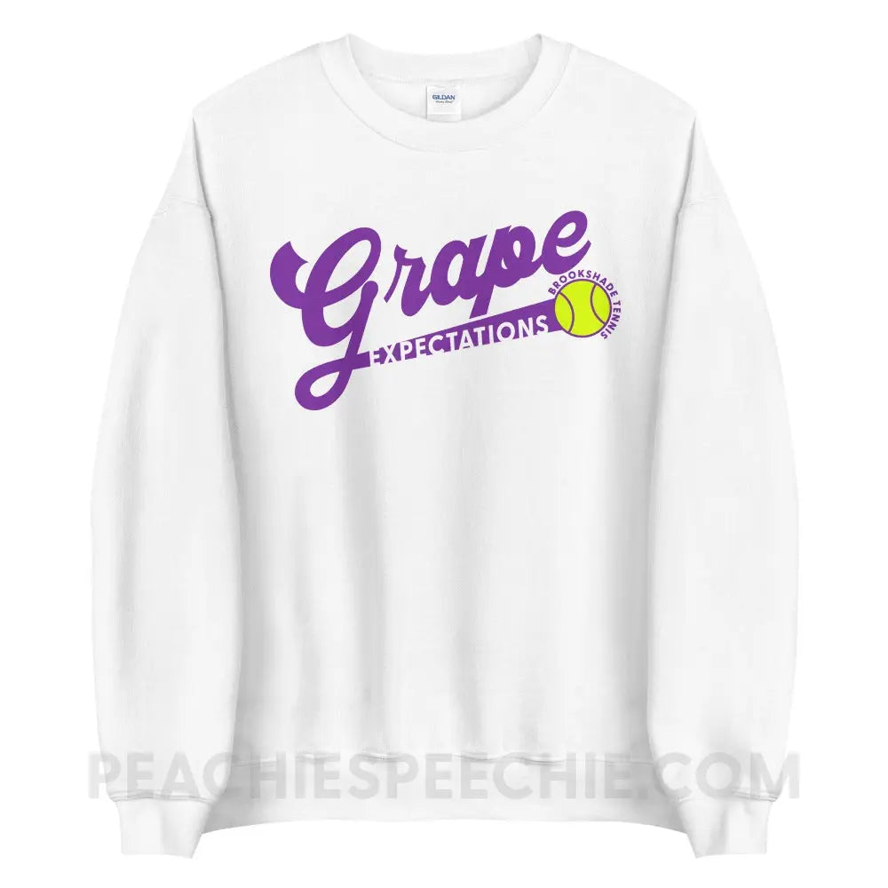 Grape Expectations Brookshade Tennis Classic Sweatshirt - White / S - custom product peachiespeechie.com