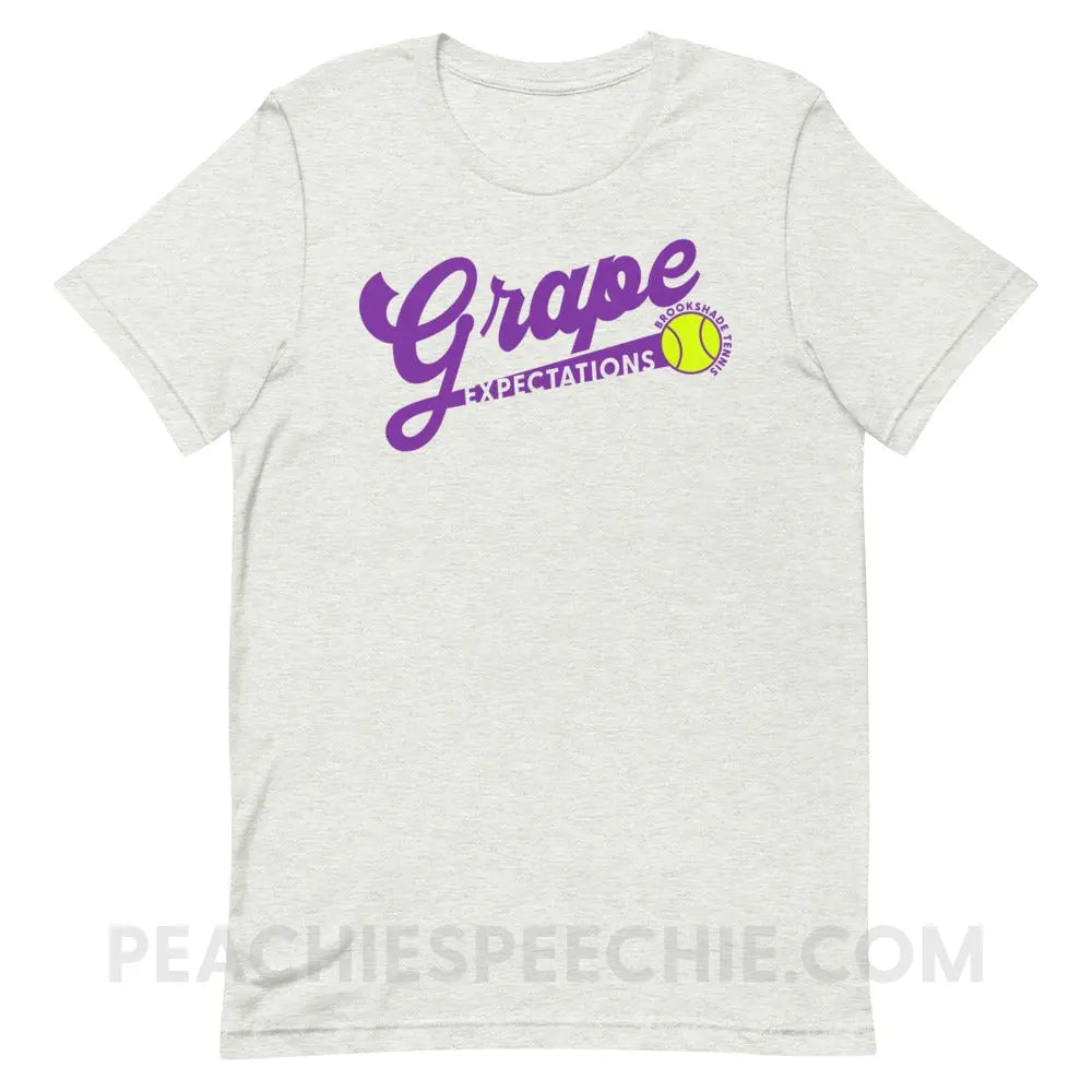 Grape Expectations Brookshade Tennis Premium Soft Tee - Ash / S - custom product peachiespeechie.com