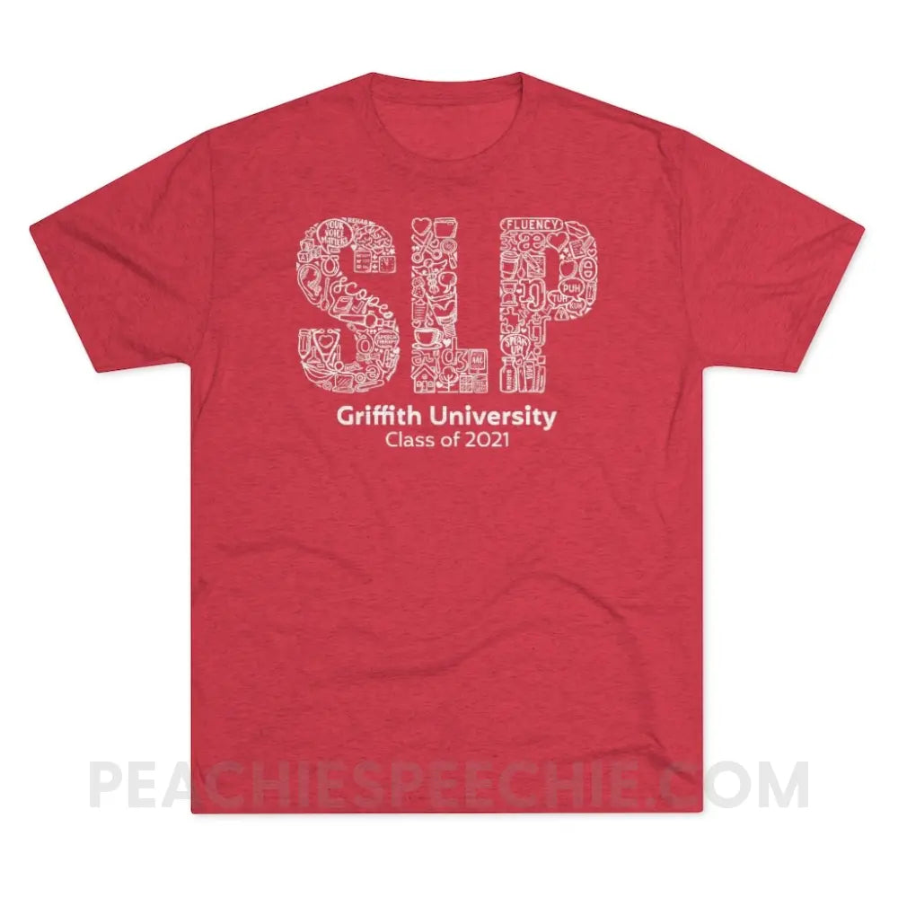 Griffith University Class of 2021 Vintage Tri-Blend - Red / S - custom product peachiespeechie.com