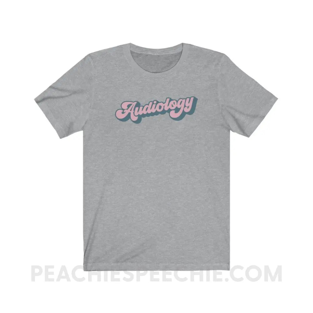 Groovy Audiology Premium Soft Tee - Athletic Heather / S - T-Shirt peachiespeechie.com