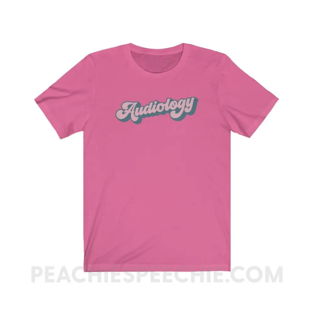 Groovy Audiology Premium Soft Tee - Charity Pink / S - T-Shirt peachiespeechie.com