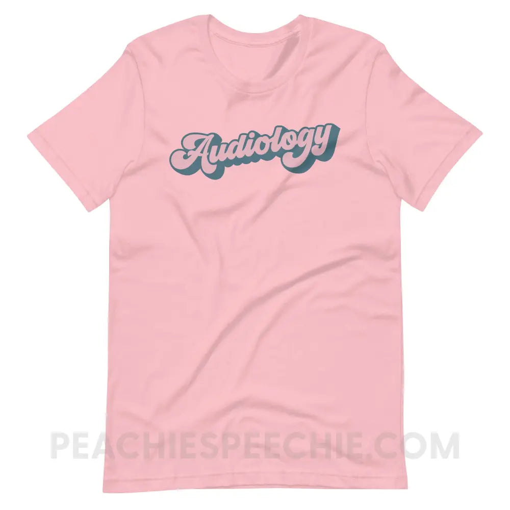 Groovy Audiology Premium Soft Tee - Pink / M - T-Shirt peachiespeechie.com