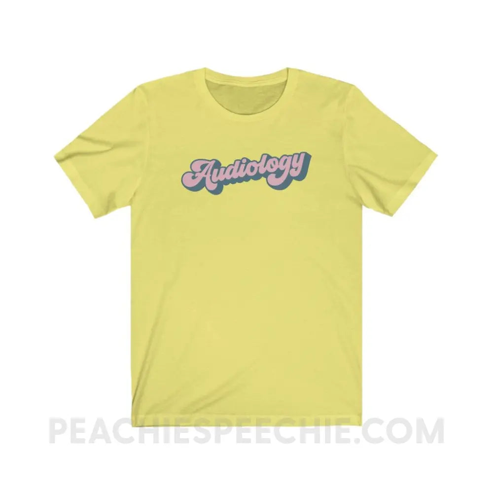 Groovy Audiology Premium Soft Tee - Yellow / S - T-Shirt peachiespeechie.com