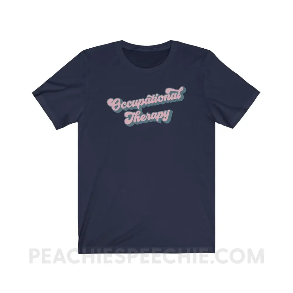 Groovy Occupational Therapy Premium Soft Tee - Navy / XS - T-Shirt peachiespeechie.com