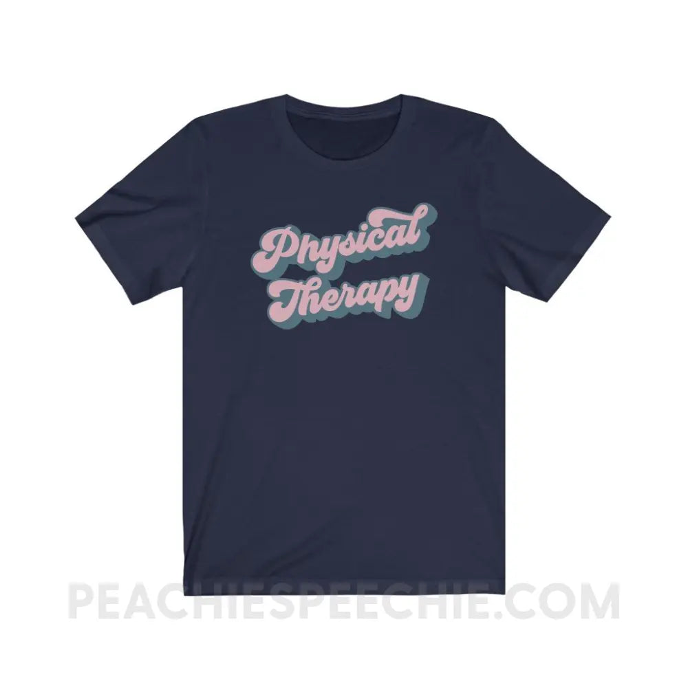 Groovy Physical Therapy Premium Soft Tee - Navy / XS - T-Shirt peachiespeechie.com