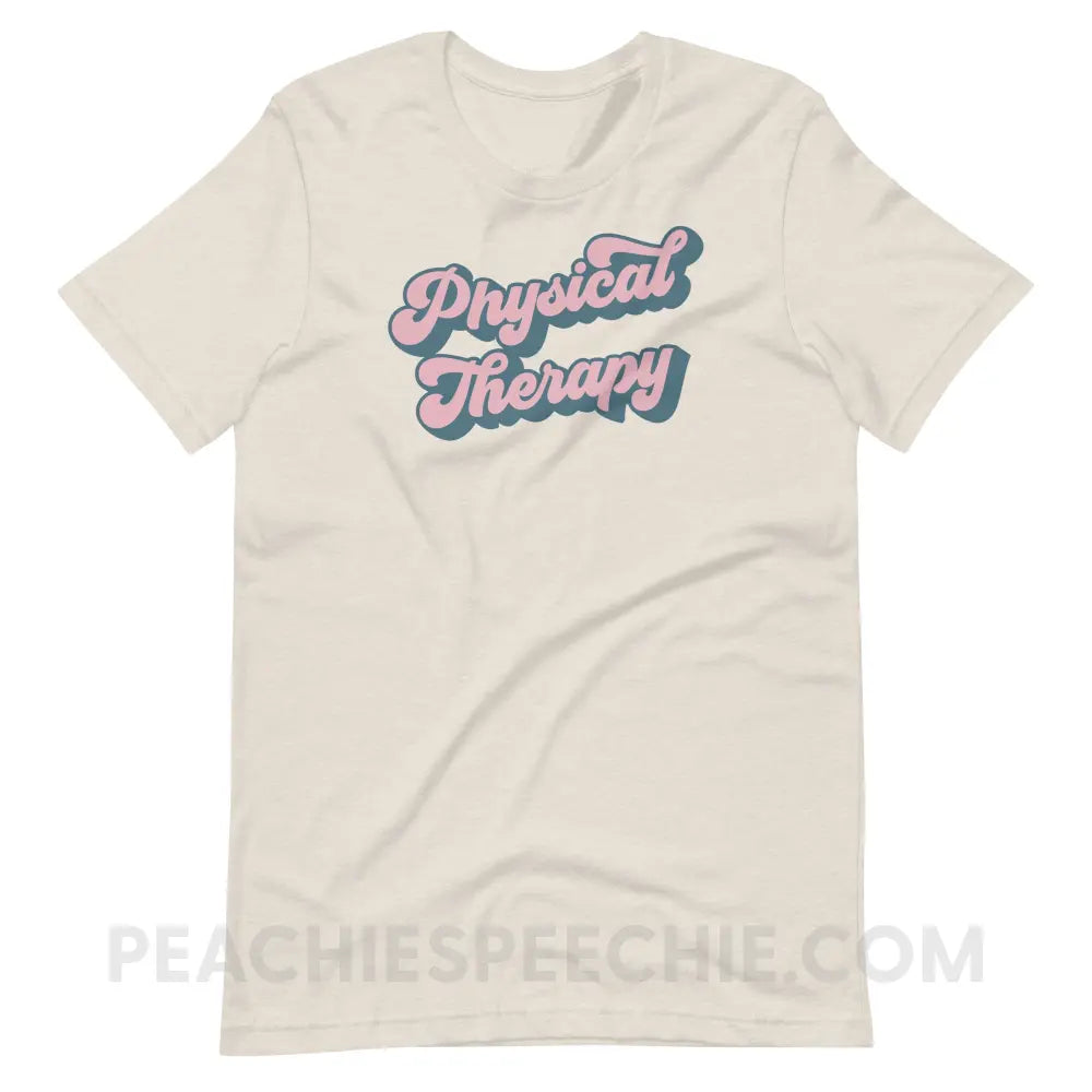 Groovy Physical Therapy Premium Soft Tee - Heather Dust / S - T-Shirt peachiespeechie.com