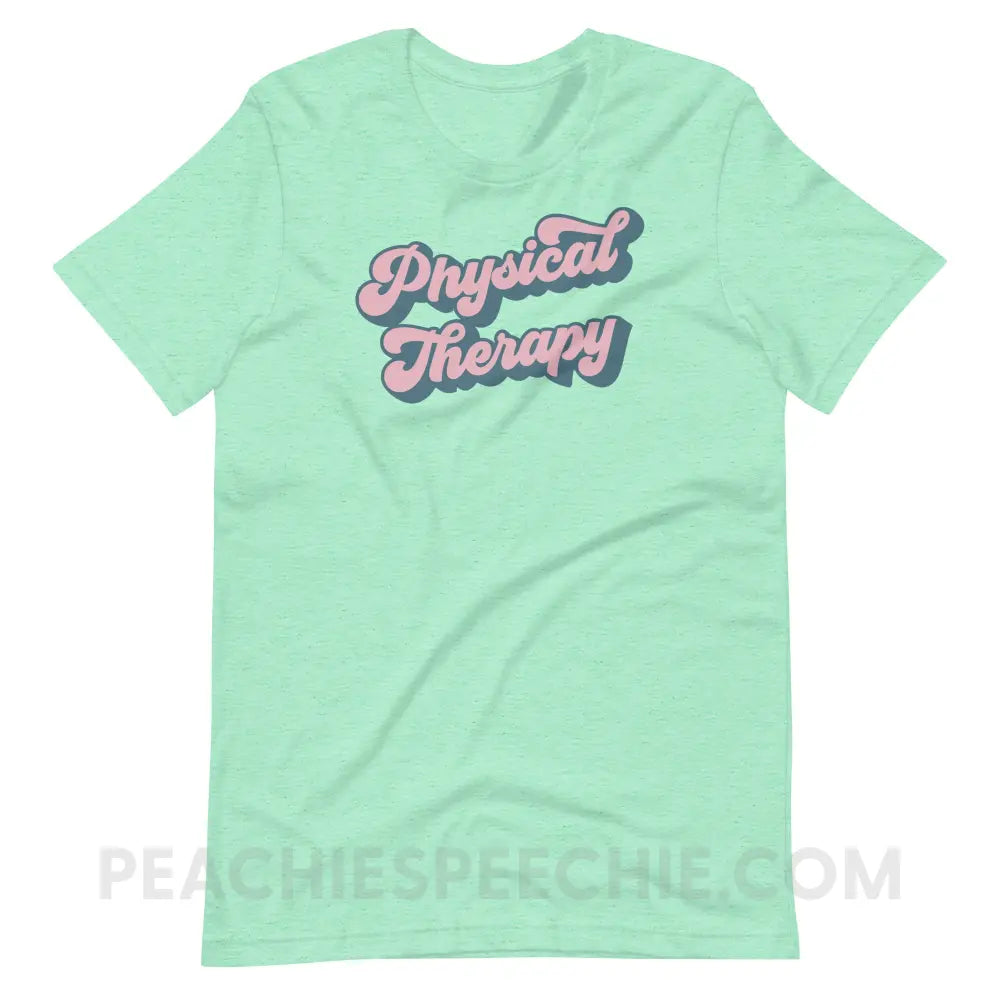 Groovy Physical Therapy Premium Soft Tee - Heather Mint / S - T-Shirt peachiespeechie.com