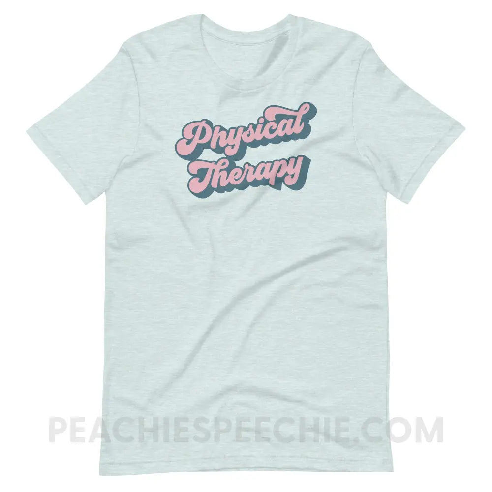 Groovy Physical Therapy Premium Soft Tee - Heather Prism Ice Blue / XS - T-Shirt peachiespeechie.com