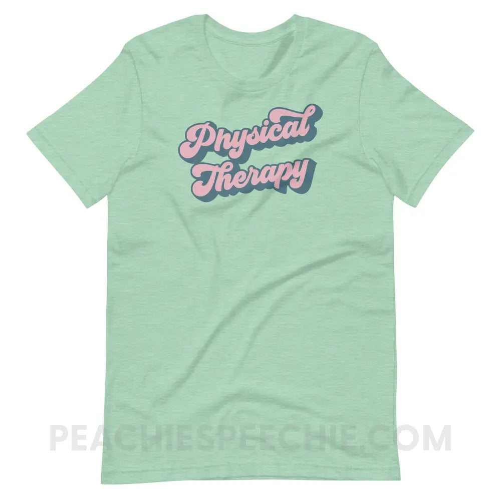 Groovy Physical Therapy Premium Soft Tee - Heather Prism Mint / XS - T-Shirt peachiespeechie.com