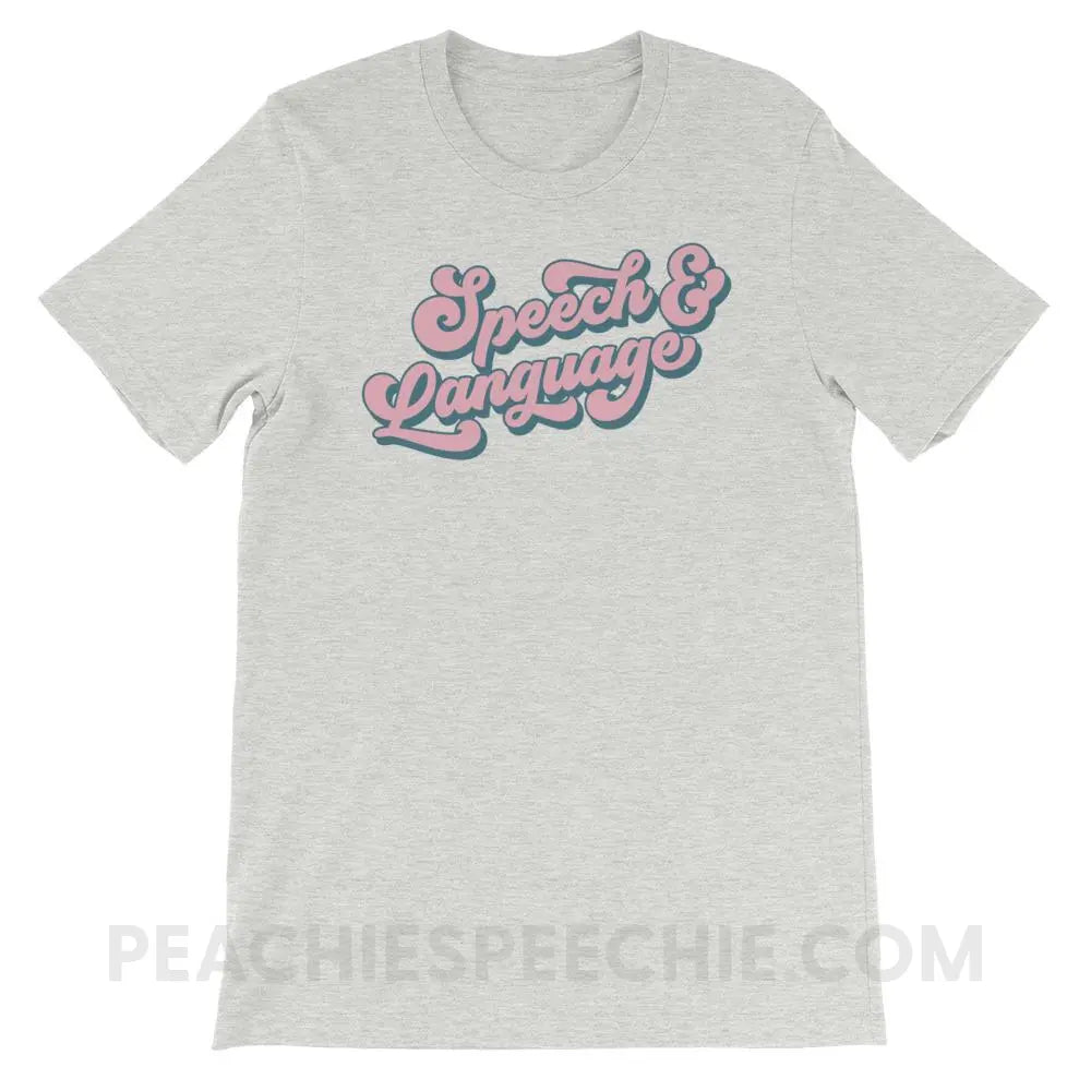 Groovy Speech & Language Premium Soft Tee - Athletic Heather / S T - Shirts Tops peachiespeechie.com