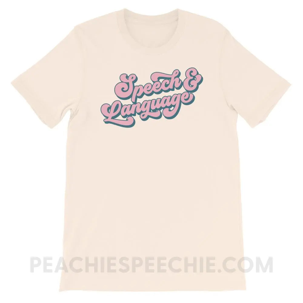 Groovy Speech & Language Premium Soft Tee - Cream / S - T-Shirts Tops peachiespeechie.com