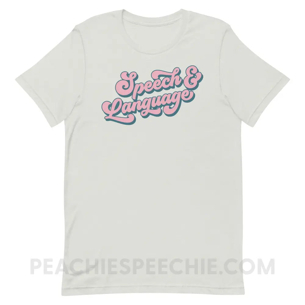 Groovy Speech & Language Premium Soft Tee - Silver / S - T - Shirts Tops peachiespeechie.com