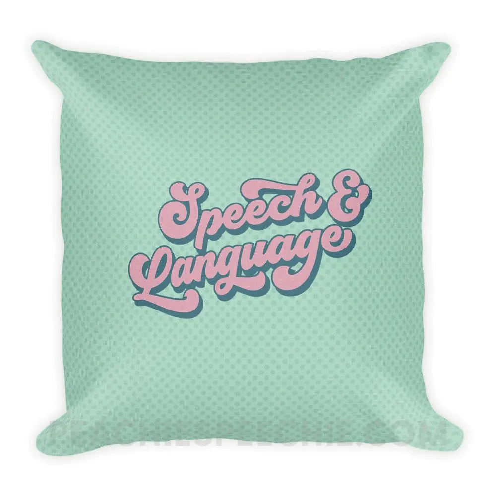 Groovy Speech & Language Throw Pillow - 18×18 - Pillows peachiespeechie.com