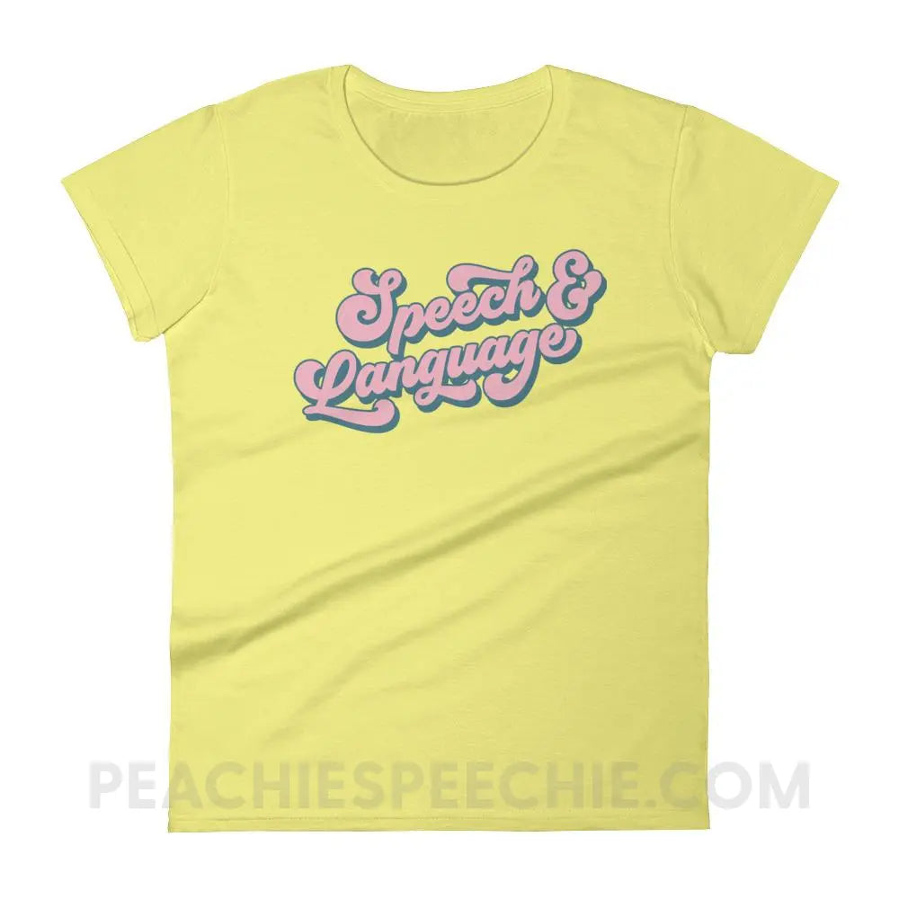 Groovy Speech & Language Women’s Trendy Tee - T-Shirts Tops peachiespeechie.com