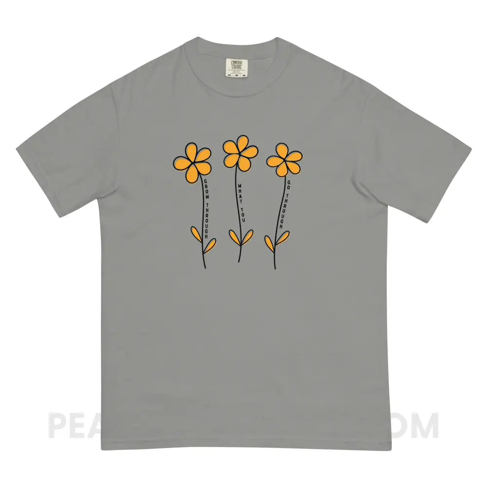 Grow Through What You Go Comfort Colors Tee - Grey / S - T-Shirt peachiespeechie.com