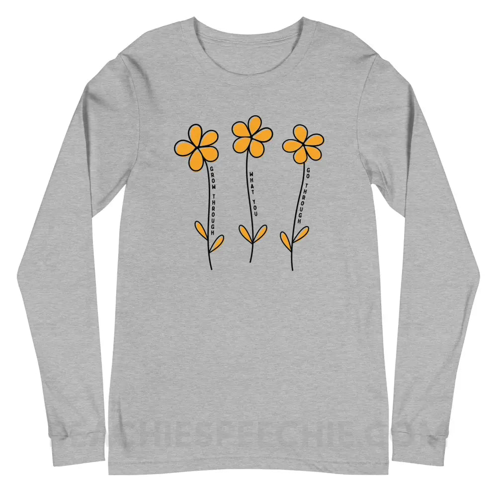 Grow Through What You Go Premium Long Sleeve - Athletic Heather / XS - peachiespeechie.com