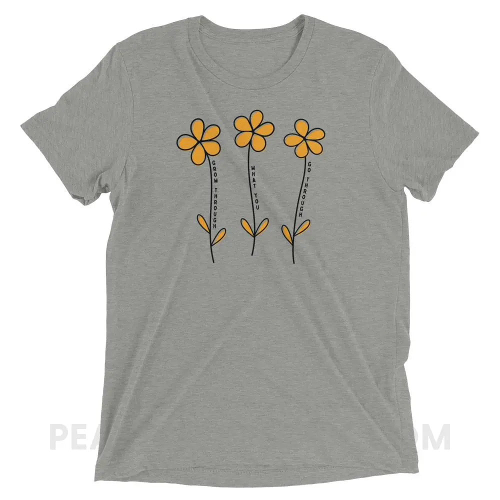 Grow Through What You Go Tri-Blend Tee - Athletic Grey Triblend / XS - peachiespeechie.com