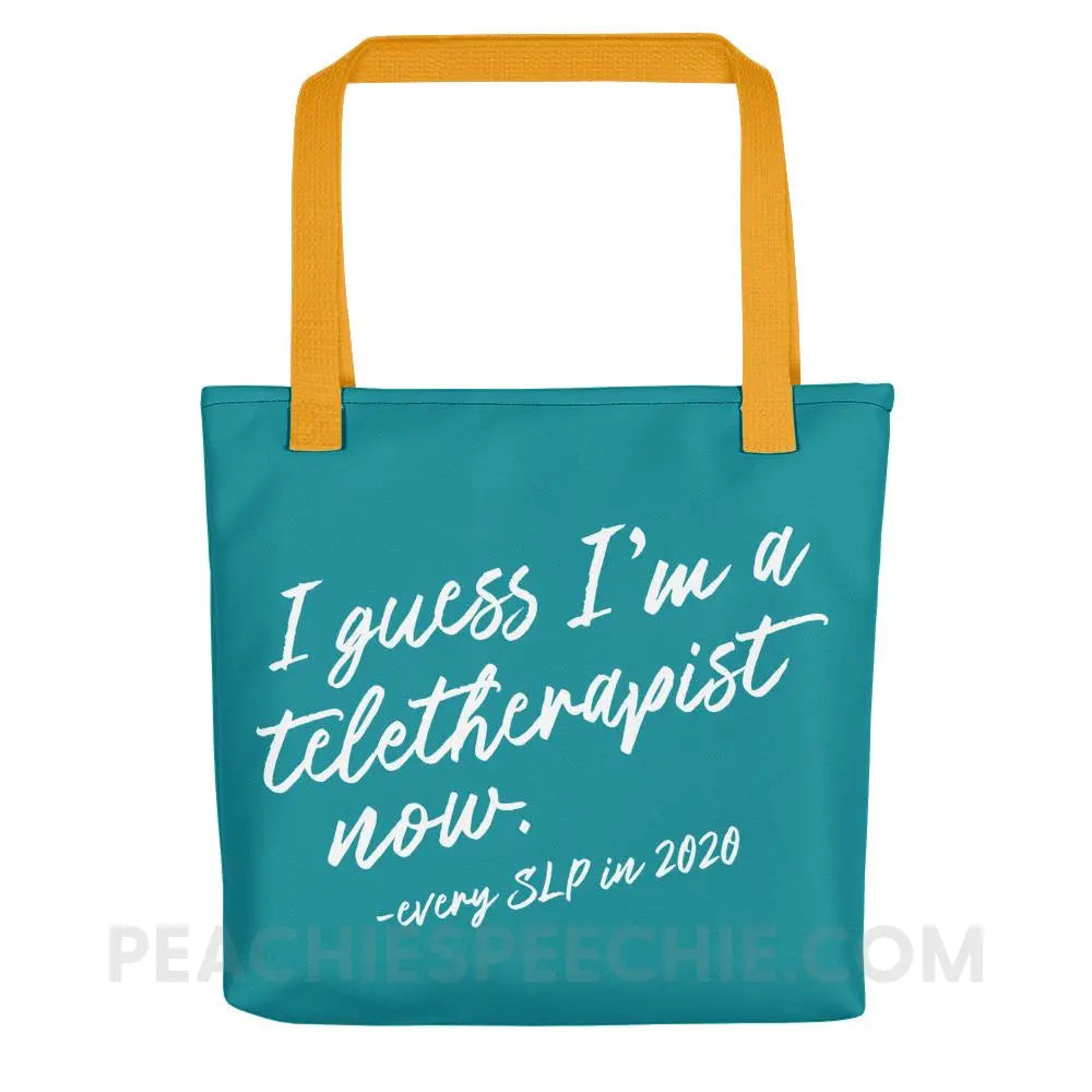 I Guess I’m A Teletherapist Now Tote Bag - Bags peachiespeechie.com