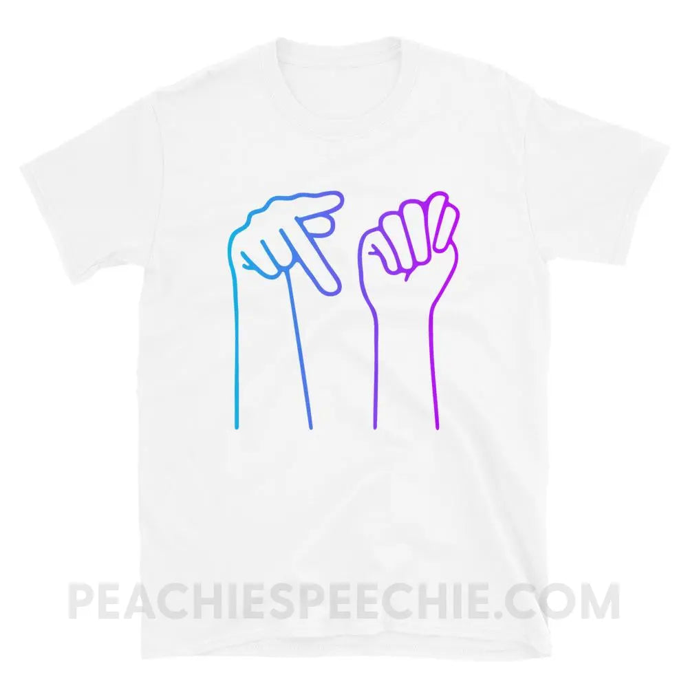 PT Hands Classic Tee - White / S - T-Shirts & Tops peachiespeechie.com