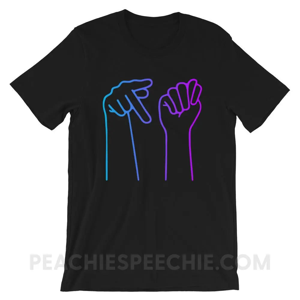 PT Hands Premium Soft Tee - Black / XS - T-Shirts & Tops peachiespeechie.com