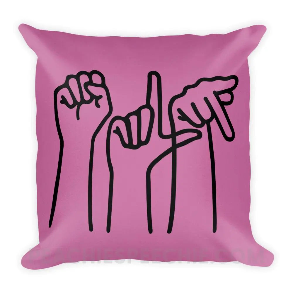 SLP Hands Throw Pillow - 18×18 - Pillows peachiespeechie.com