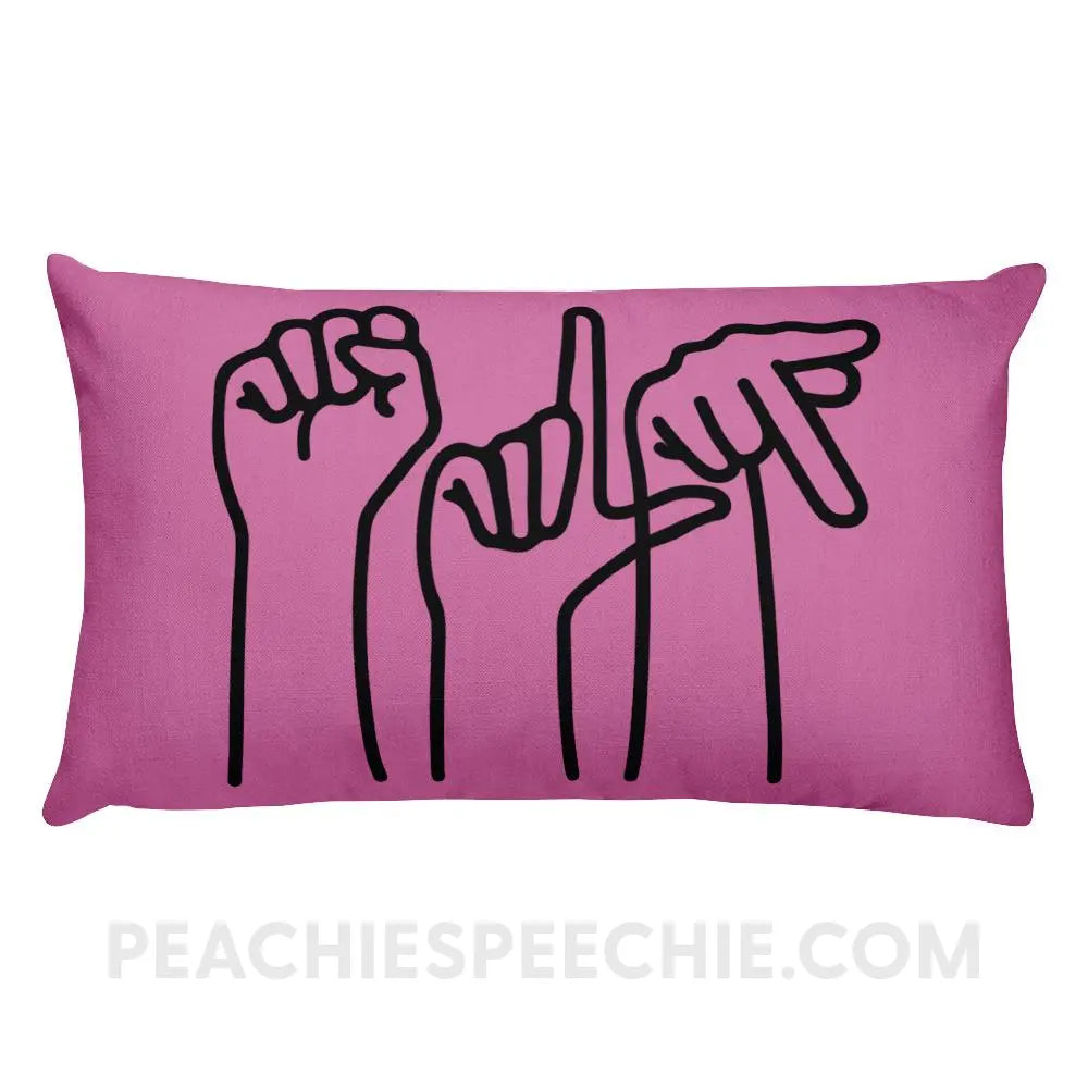 SLP Hands Throw Pillow - 20×12 - Pillows peachiespeechie.com