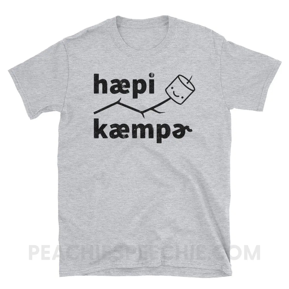 Happy Camper in IPA Classic Tee - Sport Grey / S - T-Shirts & Tops peachiespeechie.com