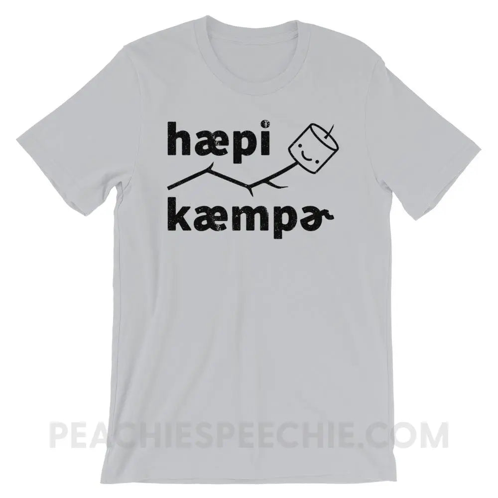 Happy Camper in IPA Premium Soft Tee - Silver / S - T-Shirts & Tops peachiespeechie.com
