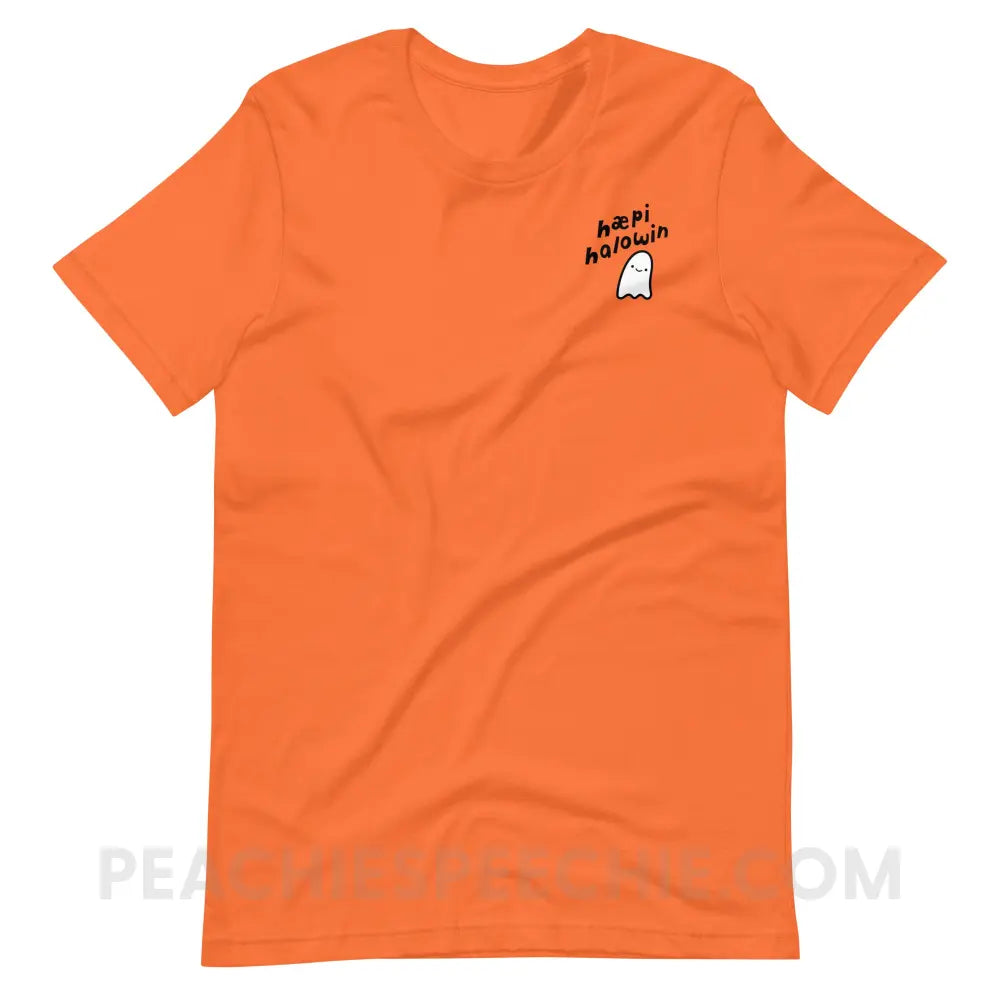 Happy Halloween Ghost IPA Premium Soft Tee - Orange / S - T-Shirt peachiespeechie.com