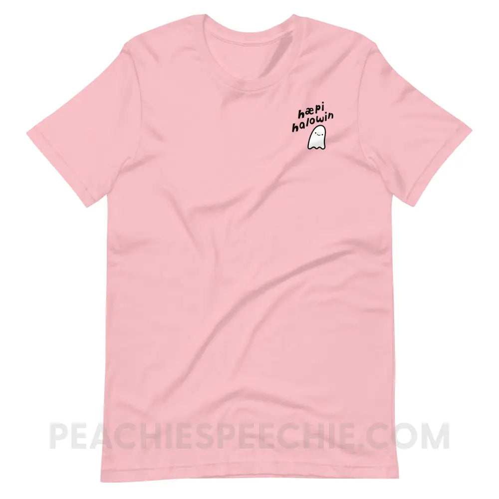 Happy Halloween Ghost IPA Premium Soft Tee - Pink / S - T-Shirt peachiespeechie.com