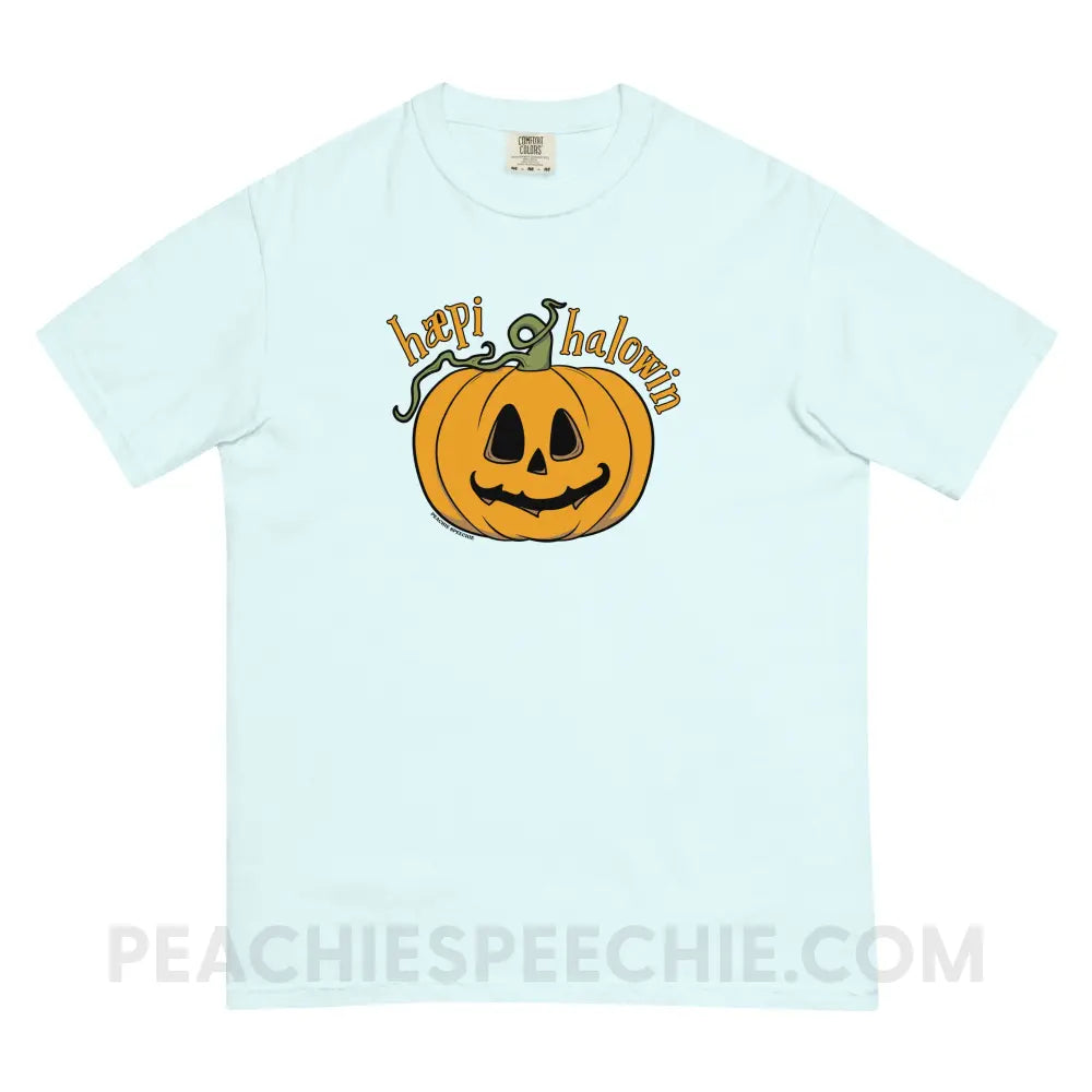 Happy Halloween IPA Jack-O’-Lantern Comfort Colors Tee - Chambray / S - T-Shirt peachiespeechie.com