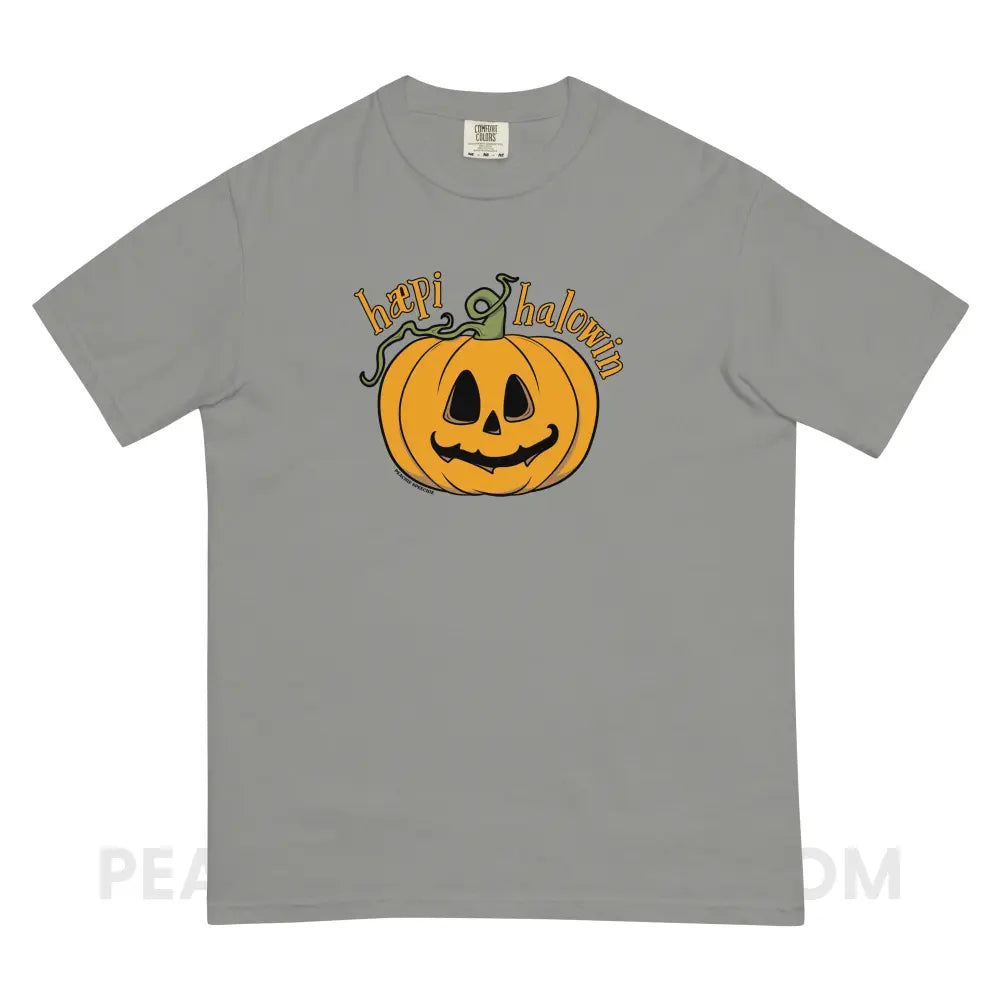 Happy Halloween IPA Jack-O’-Lantern Comfort Colors Tee - Grey / S - T-Shirt peachiespeechie.com