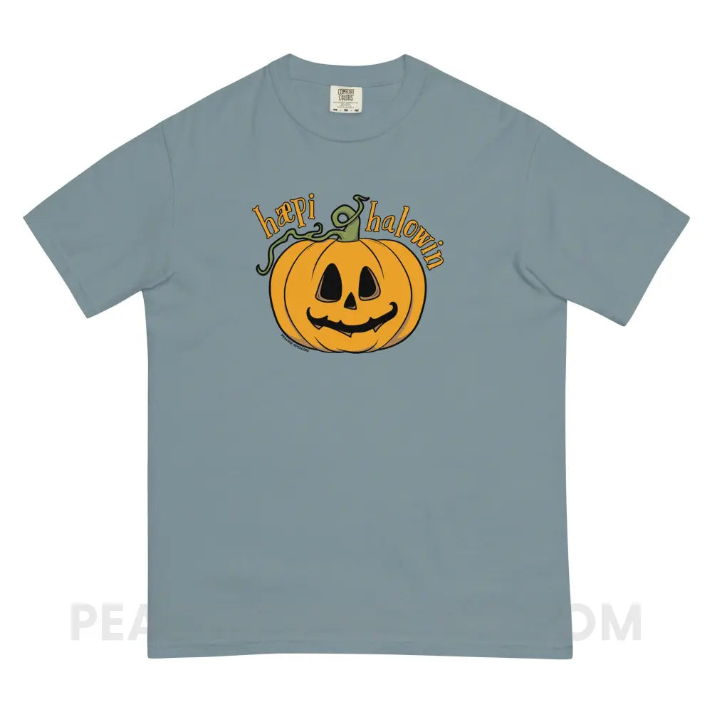 Happy Halloween IPA Jack-O’-Lantern Comfort Colors Tee - Ice Blue / S - T-Shirt peachiespeechie.com