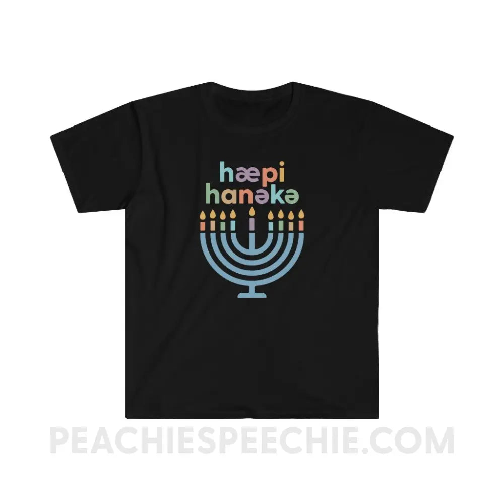 Happy Hanukkah IPA Menorah Classic Tee - Black / S - T-Shirt peachiespeechie.com