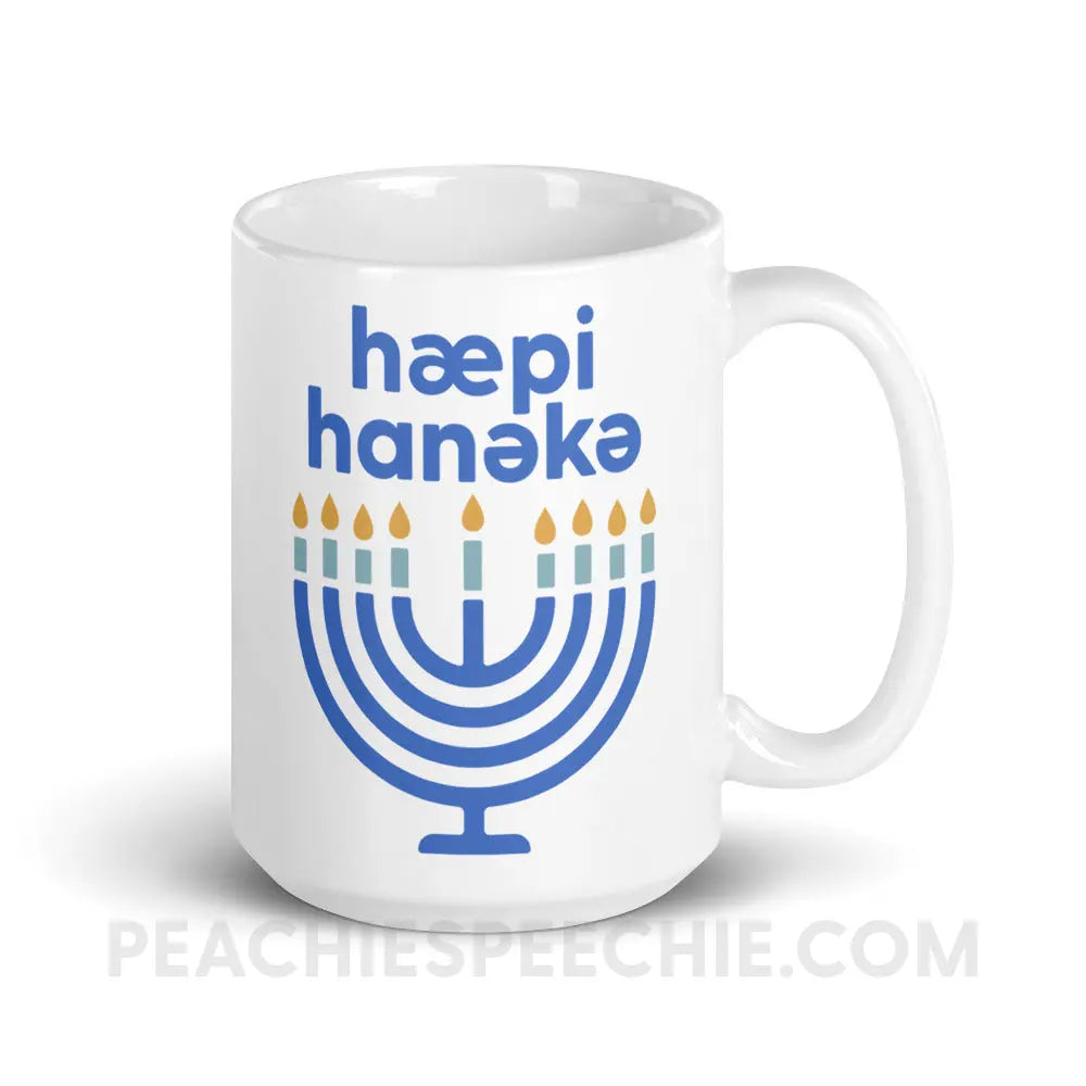 Happy Hanukkah IPA Menorah Coffee Mug - 15oz - peachiespeechie.com