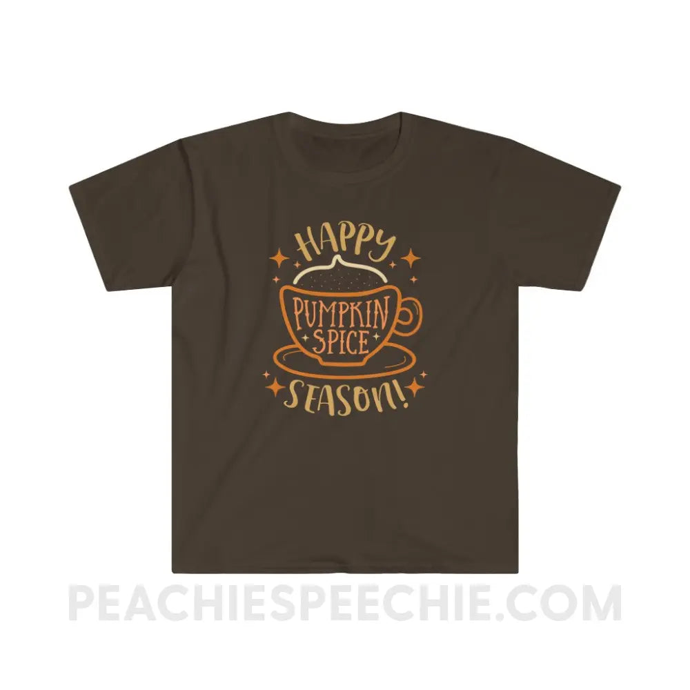 Happy Pumpkin Spice Season Classic Tee - Dark Chocolate / S - T-Shirt peachiespeechie.com