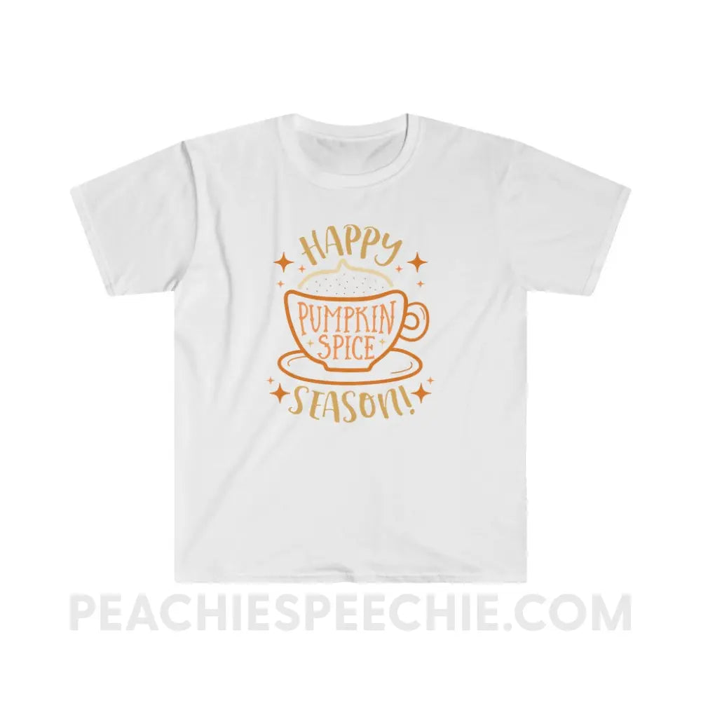 Happy Pumpkin Spice Season Classic Tee - White / S - T-Shirt peachiespeechie.com