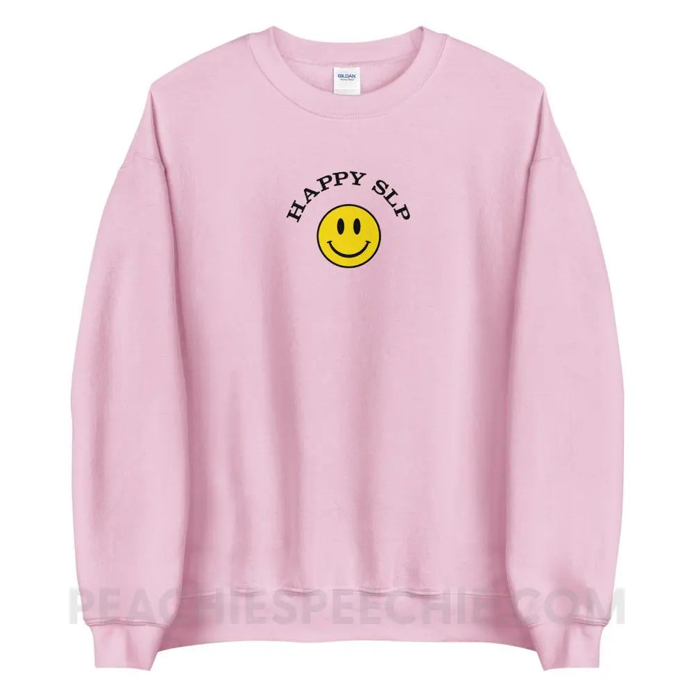 Happy SLP Classic Sweatshirt - Light Pink / S peachiespeechie.com