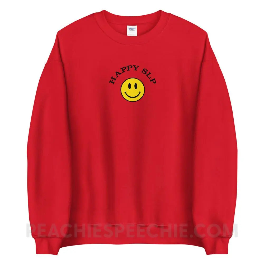Happy SLP Classic Sweatshirt - Red / S peachiespeechie.com