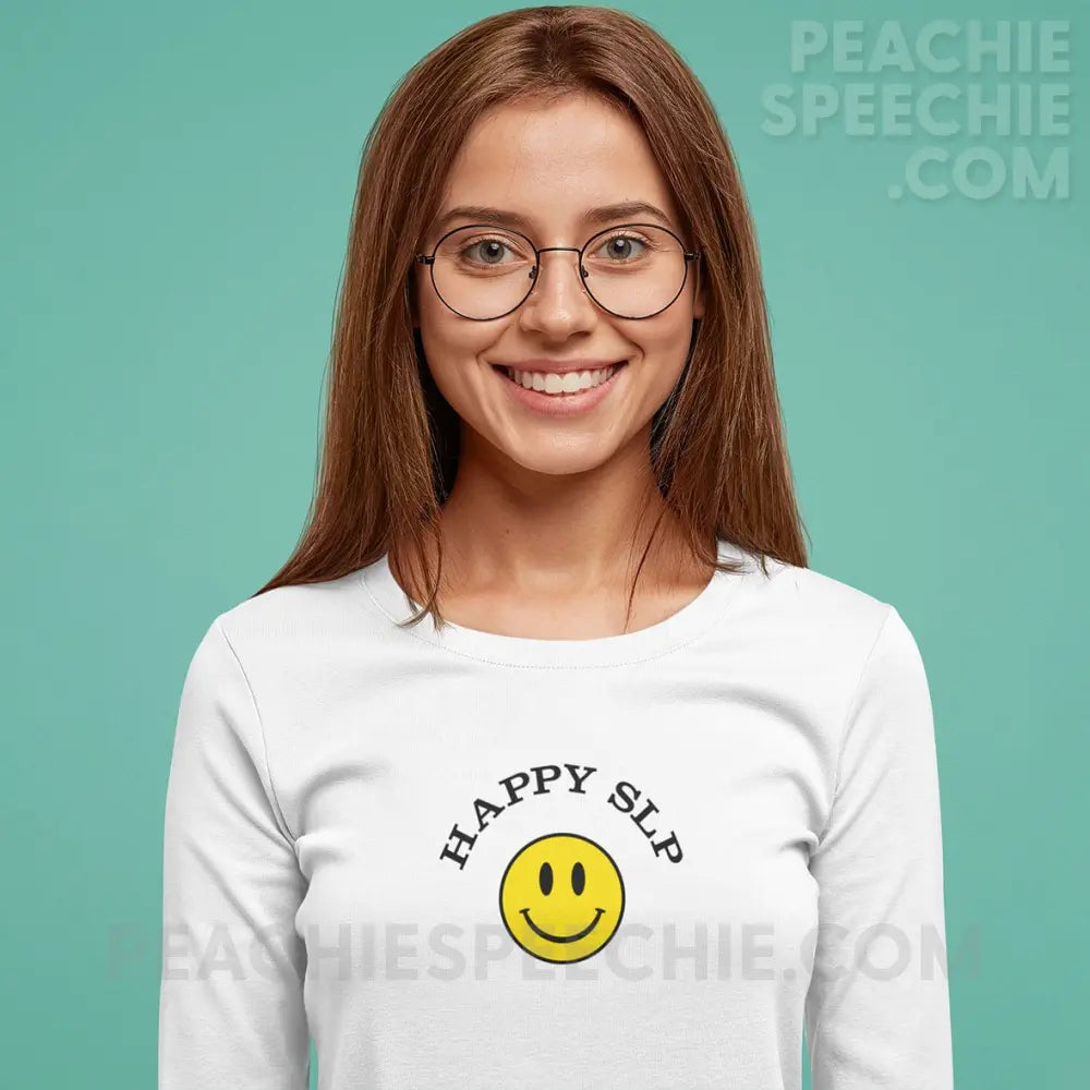 Happy SLP Comfort Colors Long Sleeve - Long-sleeve peachiespeechie.com