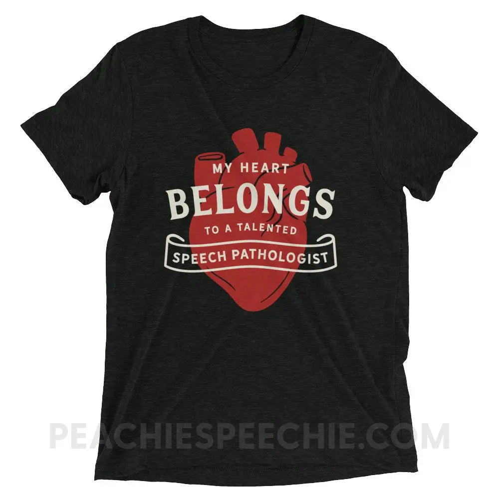 My Heart Tri-Blend Tee - Charcoal-Black Triblend / XS - T-Shirts & Tops peachiespeechie.com