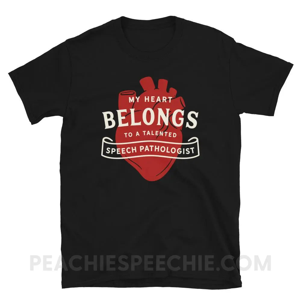 My Heart Classic Tee - Black / S - T-Shirts & Tops peachiespeechie.com