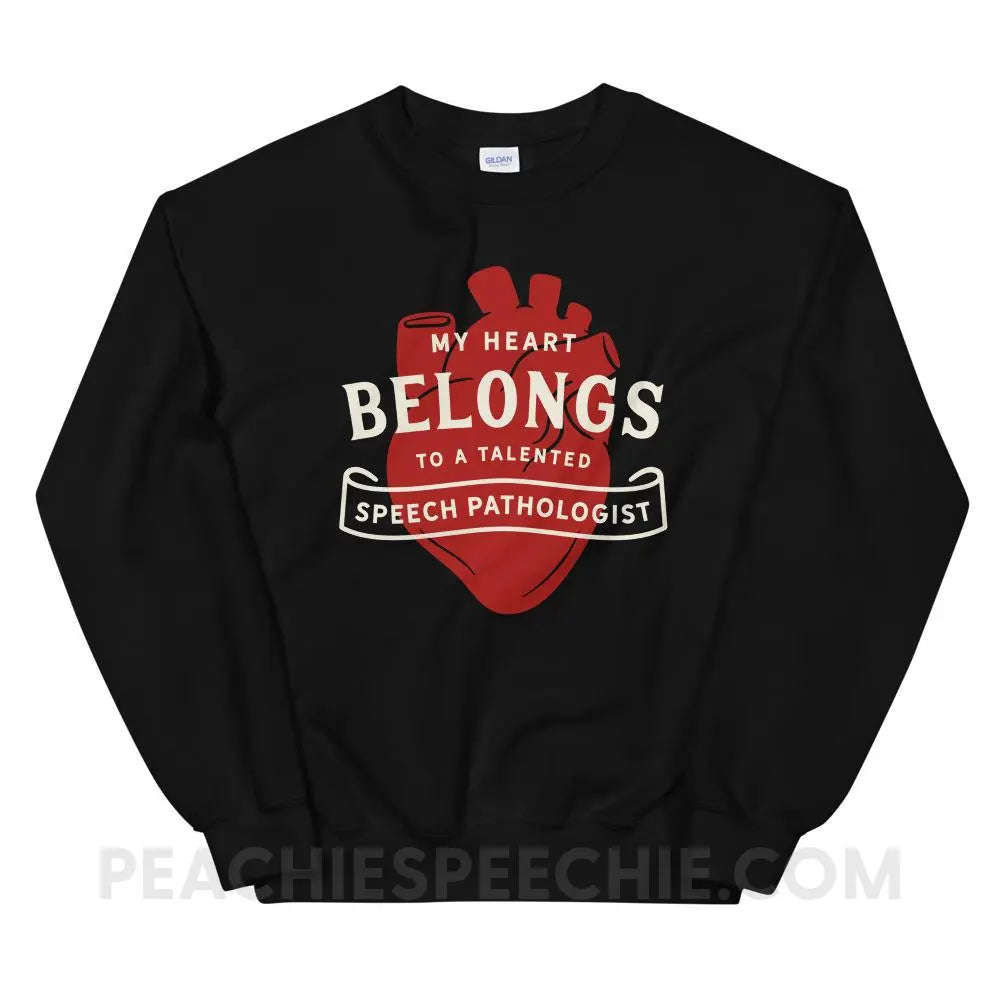 My Heart Classic Sweatshirt - Black / S - Hoodies & Sweatshirts peachiespeechie.com