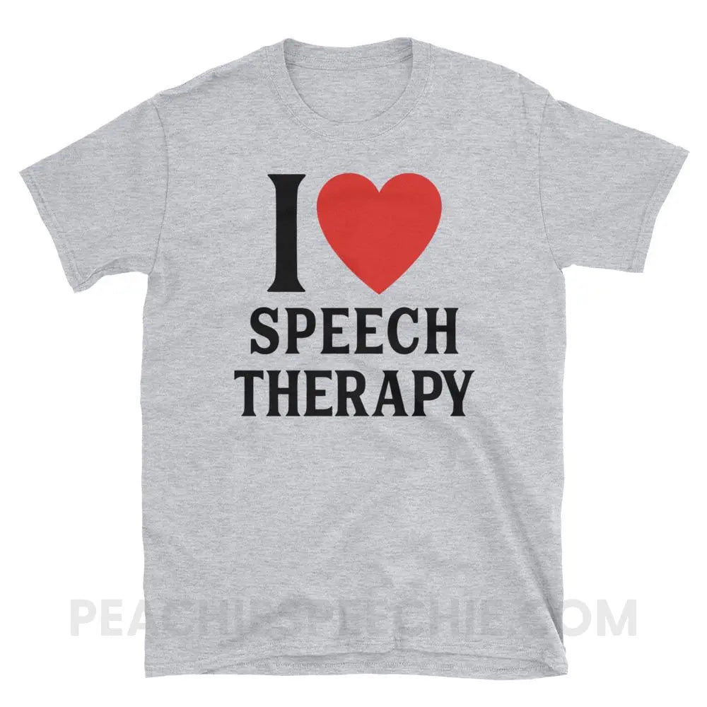 I Heart Speech Classic Tee - Sport Grey / S - T-Shirts & Tops peachiespeechie.com