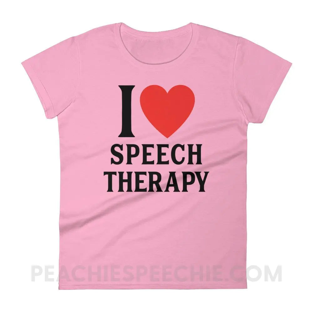 I Heart Speech Women’s Trendy Tee - CharityPink / S T-Shirts & Tops peachiespeechie.com