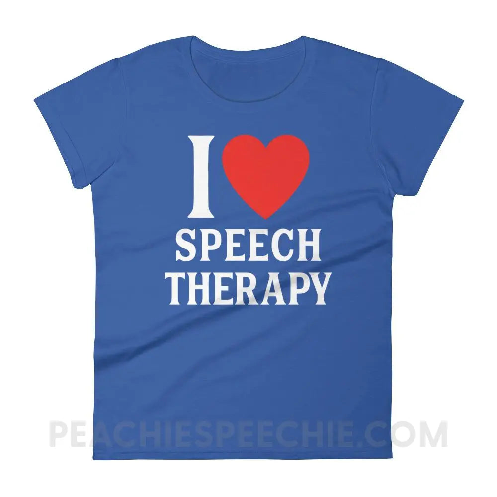 I Heart Speech Women’s Trendy Tee - Royal Blue / S T-Shirts & Tops peachiespeechie.com