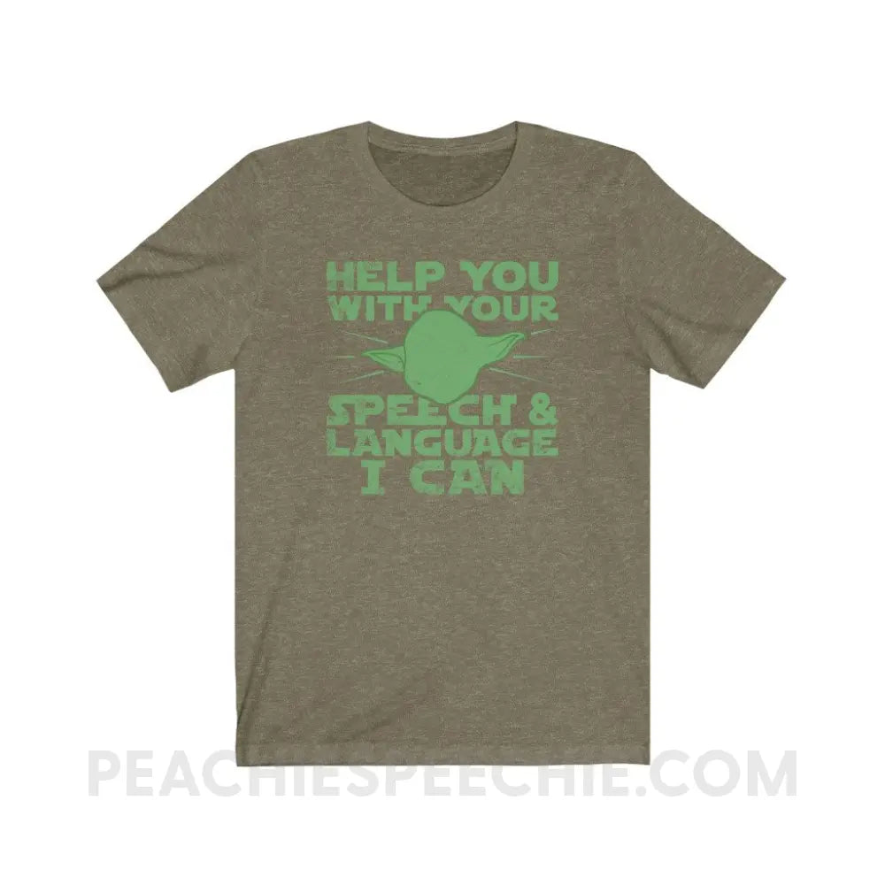 Help You I Can Premium Soft Tee - Heather Olive / S - T-Shirt peachiespeechie.com