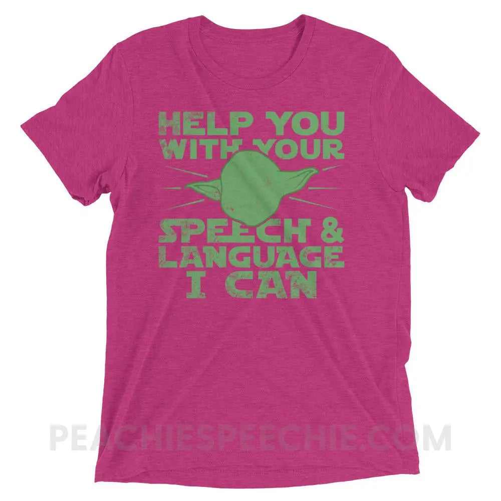 Help You I Can Tri - Blend Tee - Berry Triblend / XS - T - Shirts & Tops peachiespeechie.com