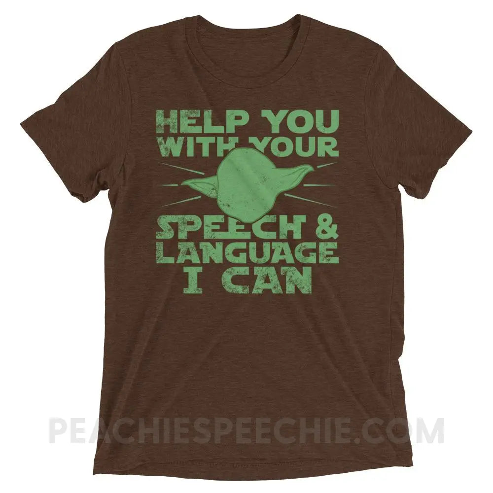 Help You I Can Tri - Blend Tee - Brown Triblend / XS - T - Shirts & Tops peachiespeechie.com